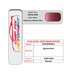 colour card paint for vauxhall Vectra Perlcolorrot/Red Code 502G/20H 2000 2003