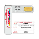 colour card paint for vauxhall Agila Pineapple Yellow Code 52U/485 1995 2007