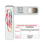 colour card paint for vauxhall Carlton Platinum Code 50L/112 1985 1995