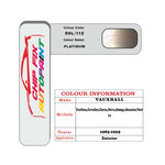 colour card paint for vauxhall Senator Platinum Code 50L/112 1985 1995