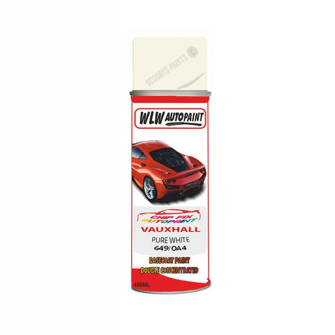 Aerosol Spray Paint For Vauxhall Vivaro Pure White 9010-Gl Code 649/0A4 1978-2004
