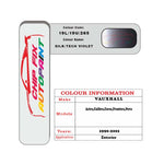 colour card paint for vauxhall Frontera Silk/Tech Violet Code 19L/19U/265 1990 2001