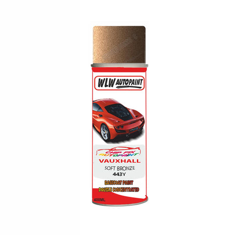 Aerosol Spray Paint For Vauxhall Cascada Soft Bronze Code 443Y 2015-2015