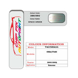 colour card paint for vauxhall Vivaro Space Green Code 388/69U 2001 2003