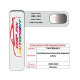 colour card paint for vauxhall Senator Star Silver Code 88L/138 1990 2001