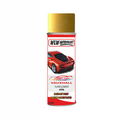 Aerosol Spray Paint For Vauxhall Zafira Sunflower Code 494 1999-2005