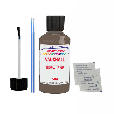 VAUXHALL TERRACOTTA RED Code: (50A) Car Touch Up Paint Scratch Repair