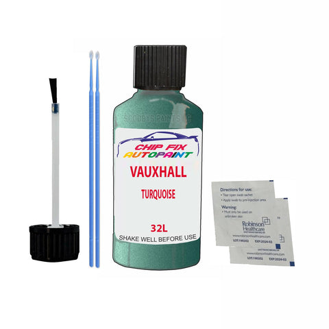 VAUXHALL TURQUOISE Code: (32L) Car Touch Up Paint Scratch Repair