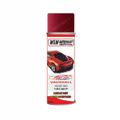Aerosol Spray Paint For Vauxhall Mokka X Velvet Red Code 50H/681R 2010-2019
