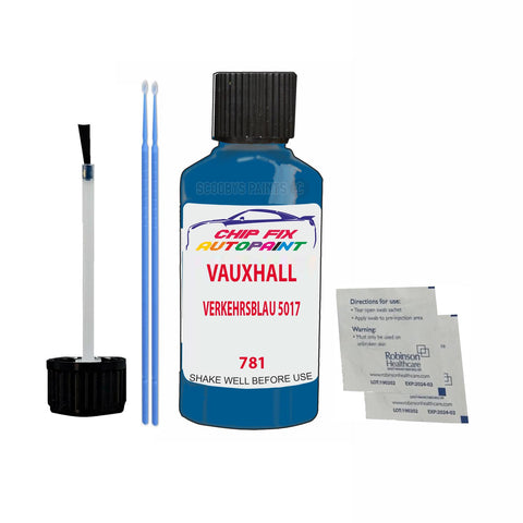 VAUXHALL VERKEHRSBLAU 5017 Code: (781) Car Touch Up Paint Scratch Repair