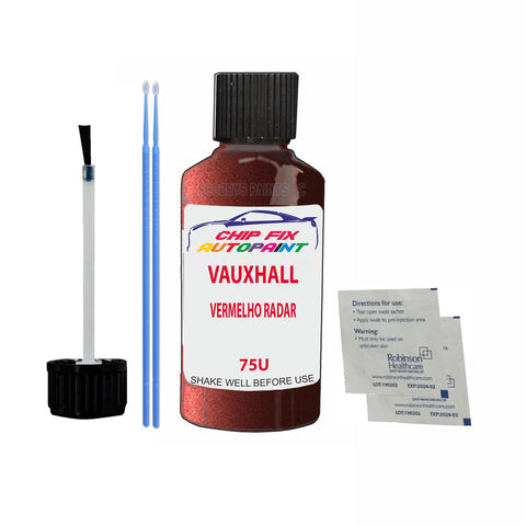 VAUXHALL VERMELHO RADAR Code: (75U) Car Touch Up Paint Scratch Repair