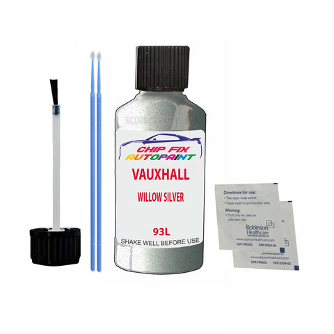 VAUXHALL WILLOW SILVER Code: (93L) Car Touch Up Paint Scratch Repair
