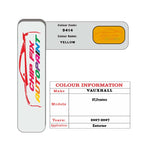 colour card paint for vauxhall Gt Yellow Code 9414 2007 2007