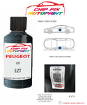 paint code location plate Peugeot 107 Vert EZT 2011-2013 Green Touch Up Paint