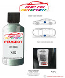 paint code location plate Peugeot 807 Vert Brezza KSQ 2001-2005 Green Touch Up Paint