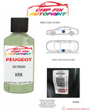paint code location plate Peugeot Boxer Van Vert Freeway KRK 2002-2004 Green Touch Up Paint
