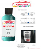 paint code location plate Peugeot Expert Van Vert Vallee KRB 1999-2002 Green Touch Up Paint
