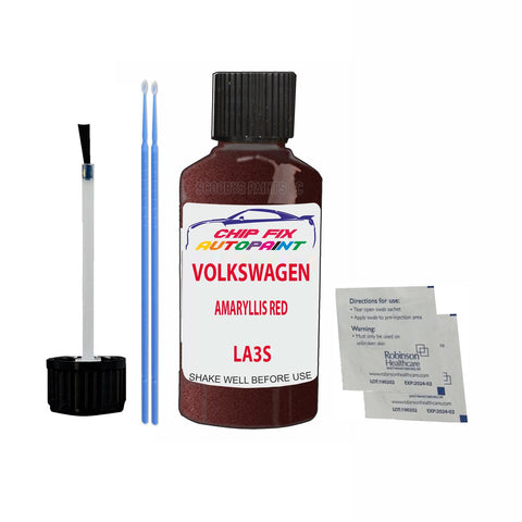 Paint For Vw Golf Amaryllis Red LA3S 2009-2012 Red Touch Up Paint
