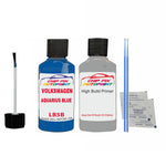 Undercoat anti rust primer Vw Bettle Convertible Aquarius Blue LB5B 2002-2012 Blue scratch chip pen paint