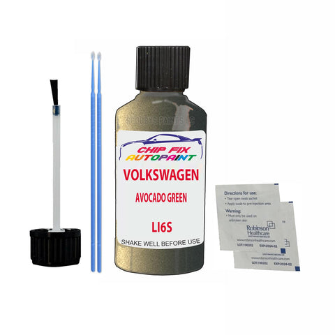 Paint For Vw Fox Avocado Green LI6S 2005-2007 Green Touch Up Paint