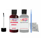 Undercoat anti rust primer Vw Caddy Van Bordeaux LC3Y 1987-1995 Red scratch chip pen paint