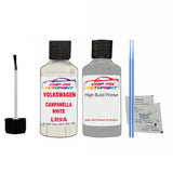 Undercoat anti rust primer Vw Touareg Campanella White LR9A 2002-2014 White scratch chip pen paint