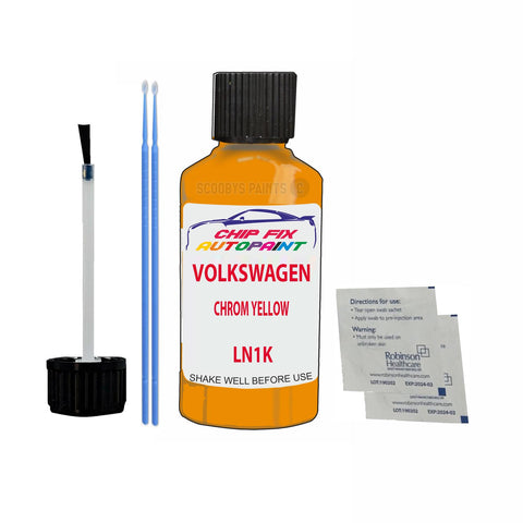 Paint For Vw Caddy Van Chrom Yellow LN1K 1989-2007 Yellow Touch Up Paint