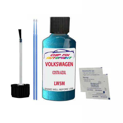 Vw Costa Azul Code:(Lw5M) Car Touch Up Scratch Paint