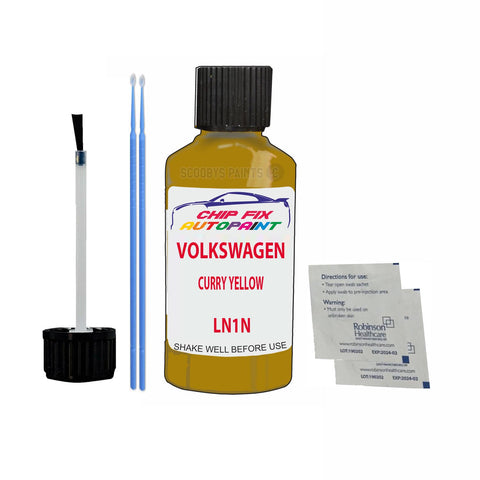Paint For Vw Polo Curry Yellow LN1N 1990-2007 Yellow Touch Up Paint