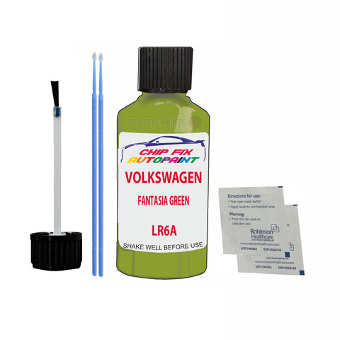 Paint For Vw Polo Fantasia Green LR6A 1998-2004 Green Touch Up Paint