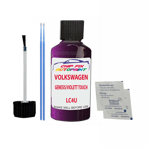 Vw Genesis/Violett Touch Code:(Lc4U) Car Touch Up Scratch Paint