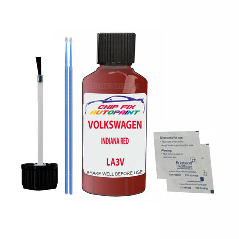 Vw Indiana Red Code:(La3V) Car Touch Up Scratch Paint