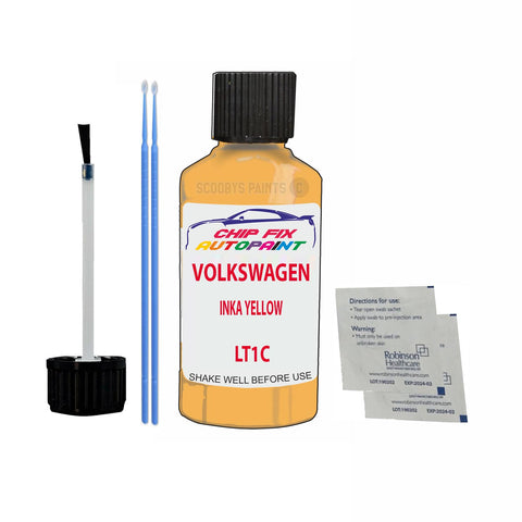 Vw Inka Yellow Code:(Lt1C) Car Touch Up Scratch Paint