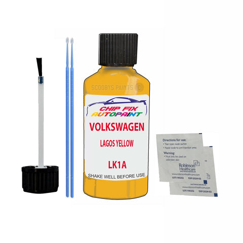 Vw Lagos Yellow Code:(Lk1A) Car Touch Up Scratch Paint