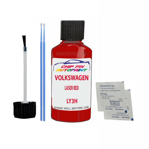 Paint For Vw Polo Laser Red LY3H 1997-2006 Red Touch Up Paint