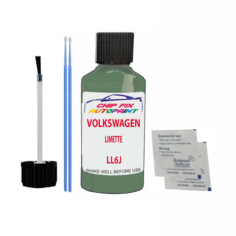 Paint For Vw Polo Limette LL6J 2003-2012 Green Touch Up Paint