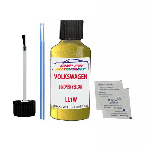 Paint For Vw Golf Gti Limonen Yellow LL1W 2018-2022 Yellow Touch Up Paint