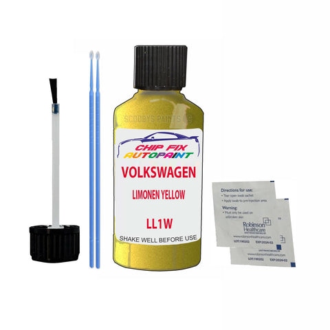 Vw Limonen Yellow Code:(Ll1W) Car Touch Up Scratch Paint