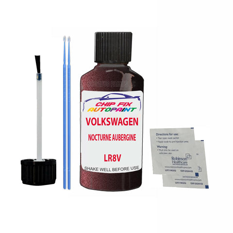 Vw Nocturne Aubergine Code:(Lr8V) Car Touch Up Scratch Paint