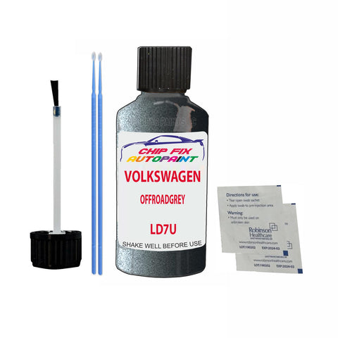 Paint For Vw Transporter Van Offroadgrey LD7U 2002-2011 Silver/Grey Touch Up Paint