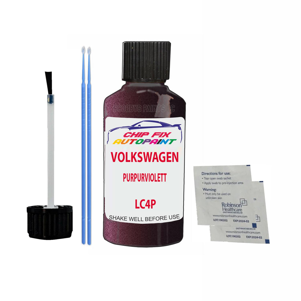 Volkswagen Purpurviolett Code(Lc4P) Car Touch Up Scratch Paint Car