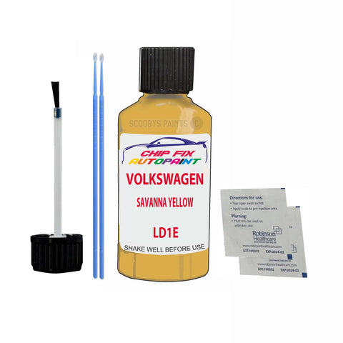 Paint For Vw Polo Savanna Yellow LD1E 2009-2011 Yellow Touch Up Paint