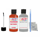 Undercoat anti rust primer Vw Beetle Snap Orange LD2B 2001-2004 Orange scratch chip pen paint