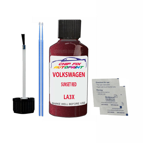 Paint For Vw Golf Sunset Red LA3X 2004-2017 Red Touch Up Paint