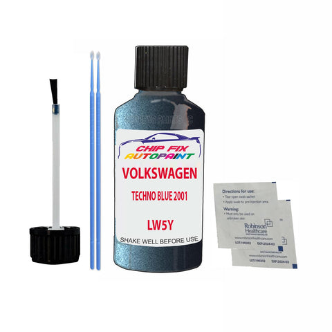 Vw Techno Blue 2001 Code:(Lw5Y) Car Touch Up Scratch Paint