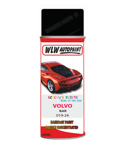 Aerosol Spray Paint For Volvo S80 Black Colour Code 019-24