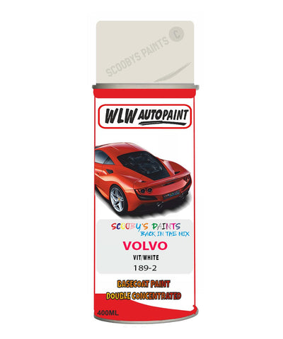Aerosol Spray Paint For Volvo S70/V70 Vit/White Colour Code 189-2