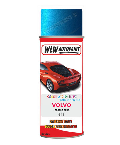 Aerosol Spray Paint For Volvo S70/V70 Cosmic Blue Colour Code 441