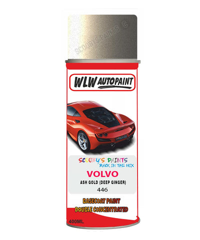 Aerosol Spray Paint For Volvo S80 Ash Gold (Deep Ginger) Colour Code 446