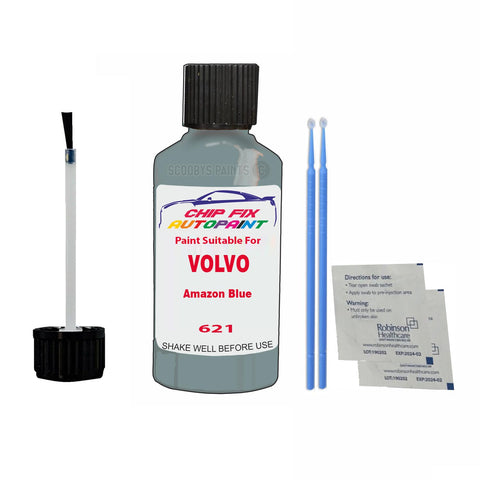 Paint Suitable For Volvo V40 Amazon Blue Code 621 Touch Up 2015-2019